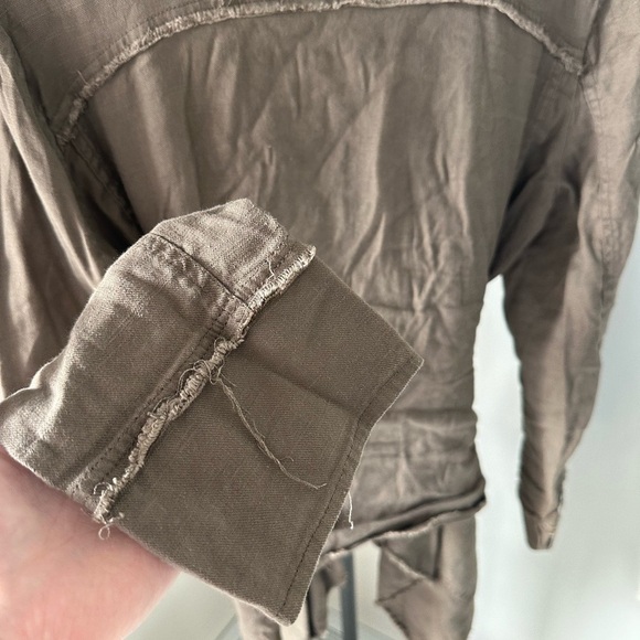 Free People Size Medium Linen Jacket - Picture 9 of 16